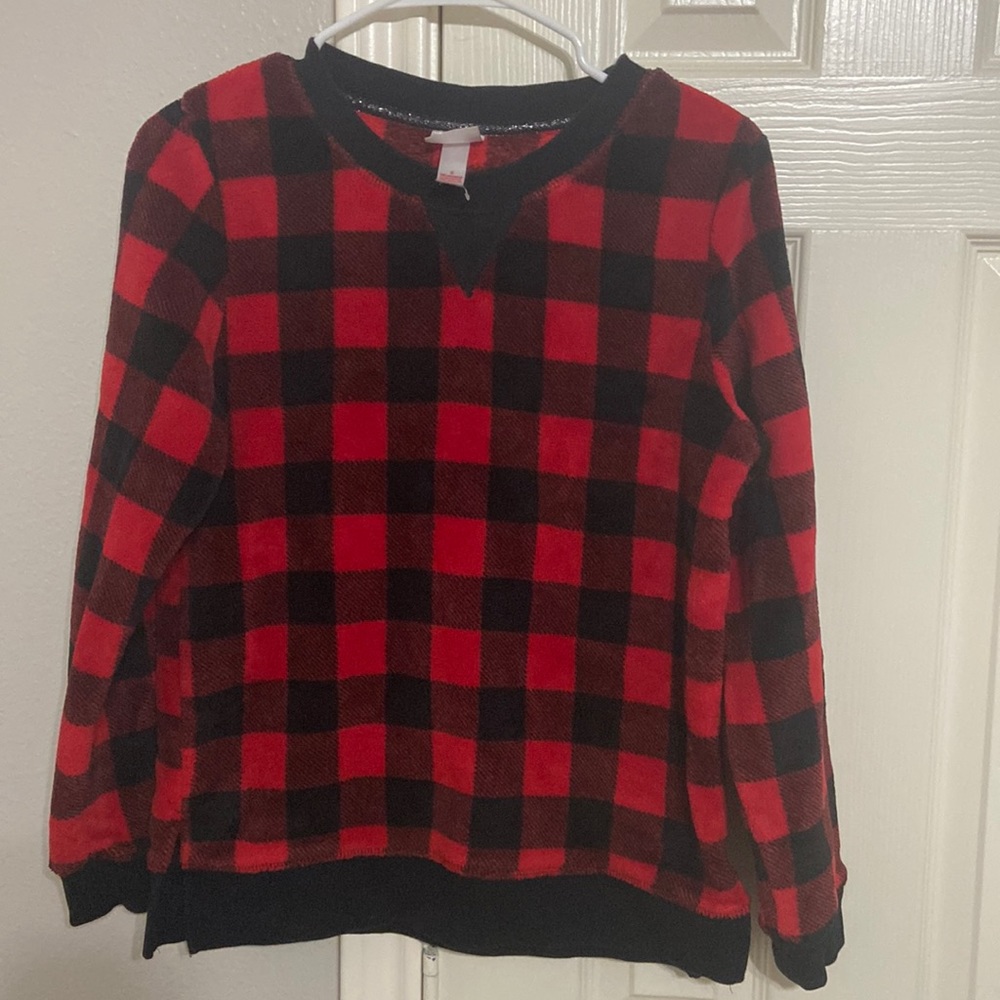 Wondershop women’s buffalo plaid pajama shirt